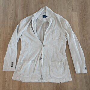 Rye51 Gray Blazer Jacket Sweater cotton knit textured Size 54 2 button